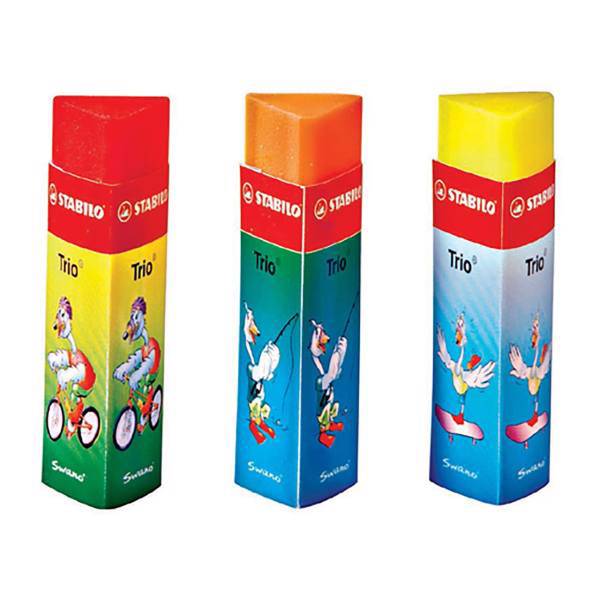 پاک کن استابیلو مدل Trio بسته 3 عددی، Stabilo Trio Eraser Pack of 3