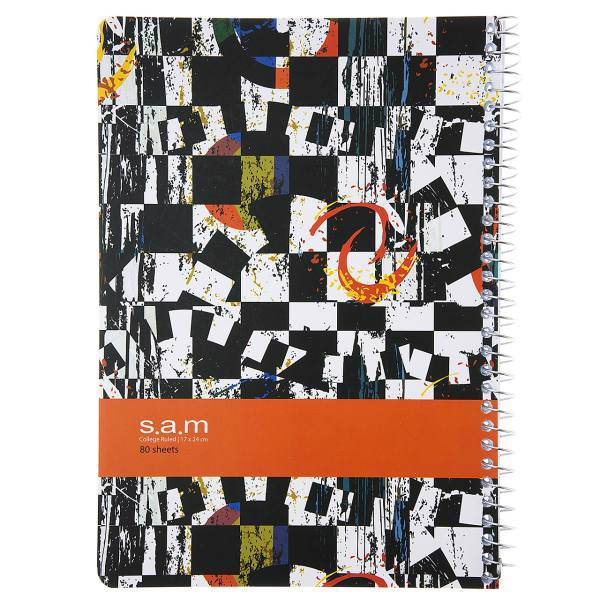 دفتر مشق سم طرح شطرنجی، Sam Plaid Design Homework Notebook