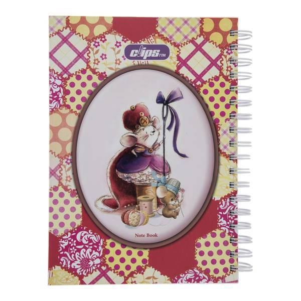 دفتر مشق کلیپس طرح موش، Clips Mouse Homework Notebook