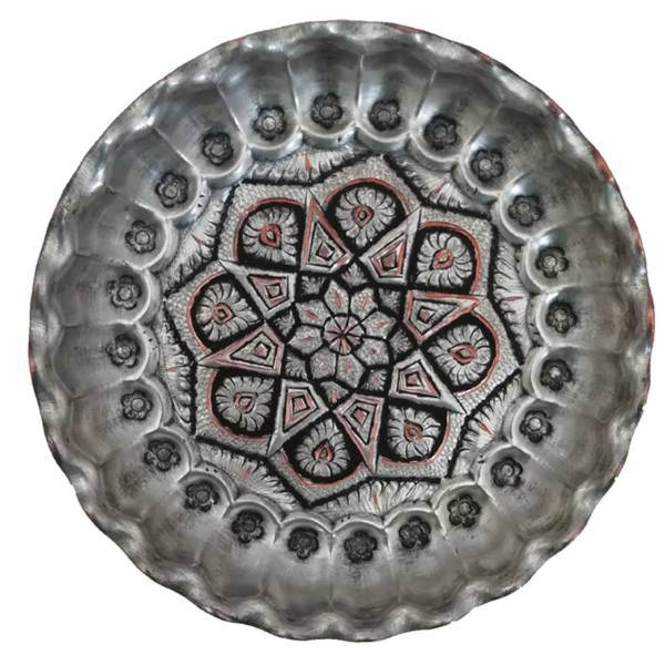 سینی مسی قلمزنی کد AL-80040095 سایز 20 سانتی متر