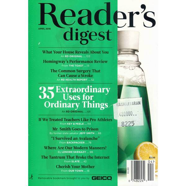 مجله ریدرز دایجست - آوریل 2016، Readers Digest Magazine - April 2016