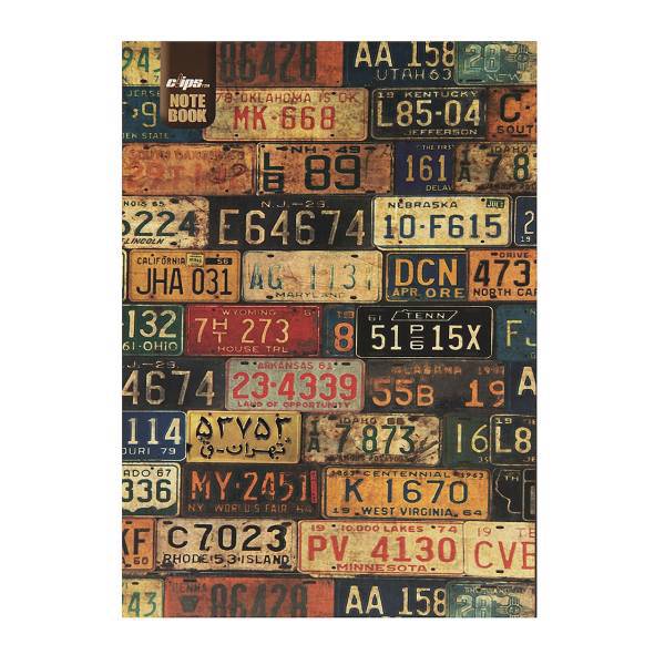 دفتر مشق کلیپس طرح پلاک ماشین، Clips License Plate Design Homework Notebook