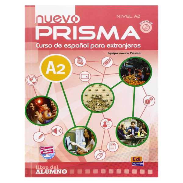 کتاب زبان اسپانیایی Nuevo Prisma A2 اثر مولفان نشر پندارقلم دو جلدی