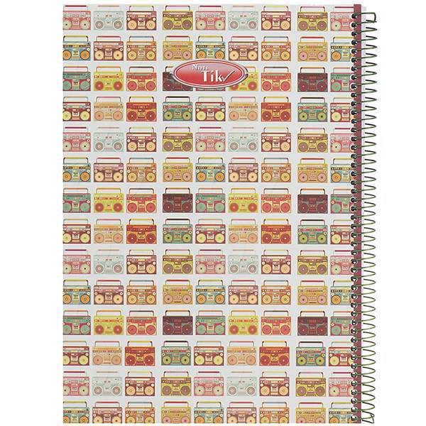 دفتر مشق کلیپس طرح ضبط صوت 100 برگ، Clips Player Design 100 Sheets Homework Notebook