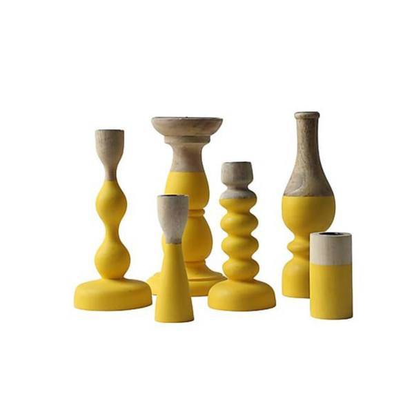 ست شمعدان طرح فاخته، wooden Candlestick