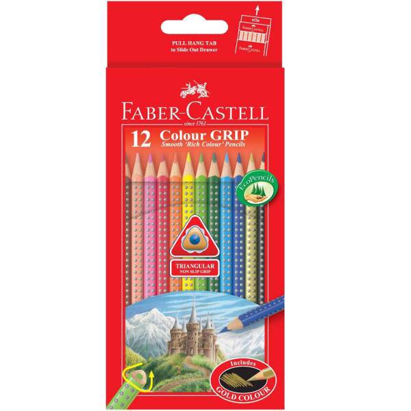 مداد رنگی 12 رنگ فابر-کاستل مدل Colour Grip، Faber-Castell Colour Grip 12 Color Pencil