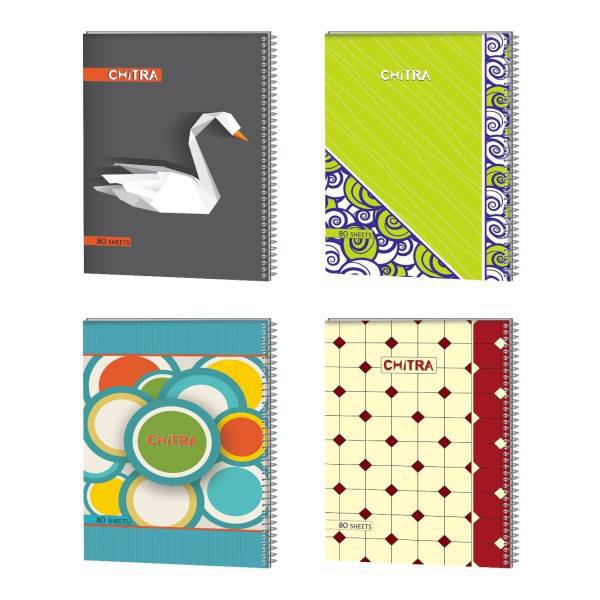 دفتر مشق چیترا کد 003 مجموعه 4 عددی، Chitra 003 Homework Notebook Set 4 Pcs