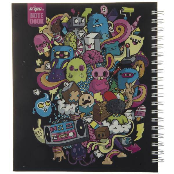 دفتر یادداشت کلیپس طرح هیولاها، Clips Monsters Notebook