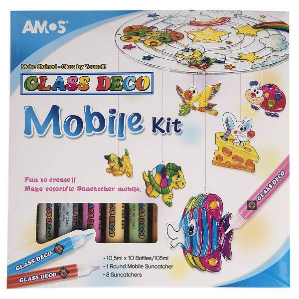 بسته ساخت آویز آموس سری Glass Deco مدل Mobile Kit، Amos Mobile Kit Glass Deco Series Pendant Making Set