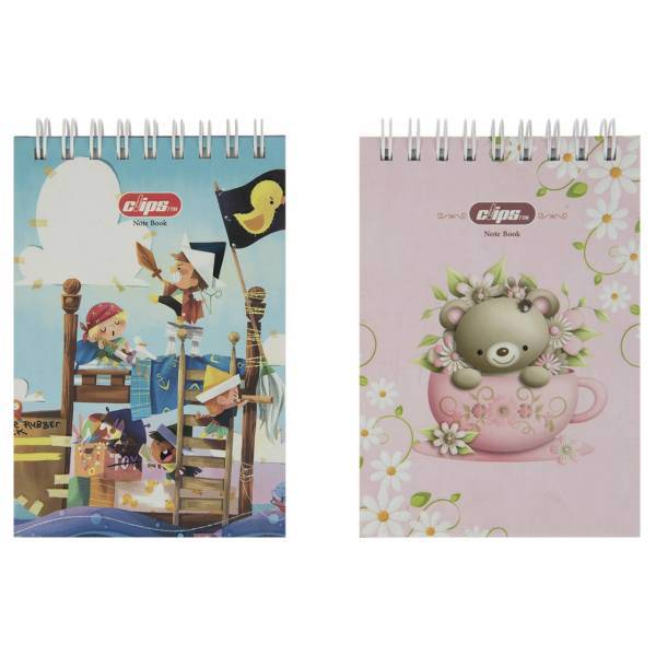 دفتر یادداشت کلیپس طرح دزدان دریایی و خرس بسته 2 عددی، Clips Pirates and Bear Notebook Pack of 2