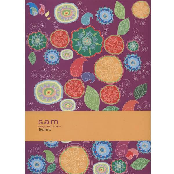 دفتر مشق سم طرح گل 3، Sam Flower 3 Homework Notebook