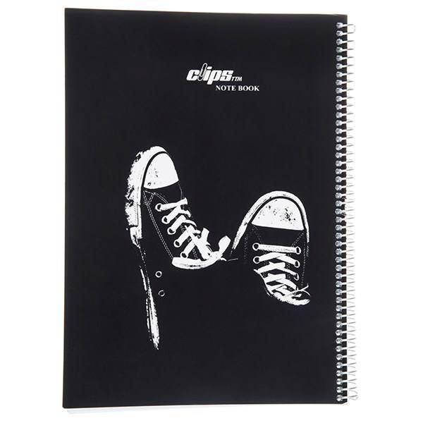 دفتر 100 برگ کلیپس جلد شومیز طرح آل استار، Clips 100 Sheets Ring Cover All Star Design Notebook