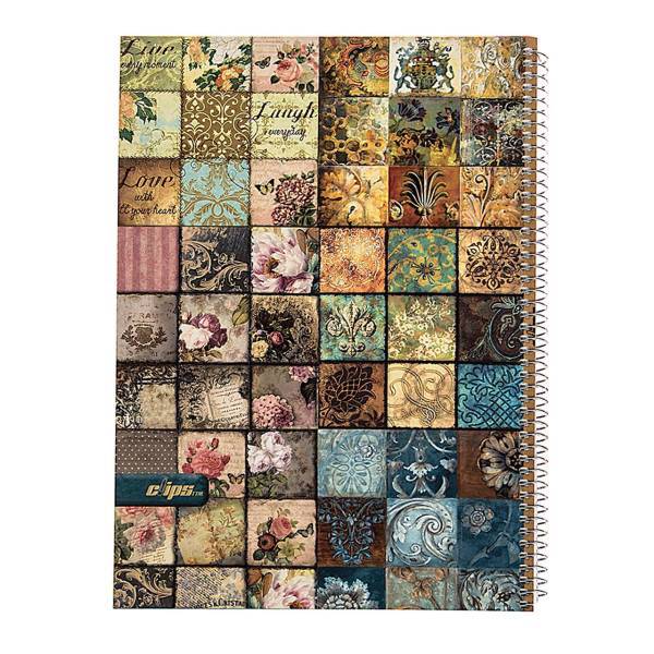 دفتر مشق کلیپس طرح کلاژ گل، Clips Collage of Flowers Design Homework Notebook