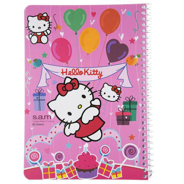 دفتر مشق سم طرح هلو کیتی، Sam Hello Kitty Design Homework Notebook