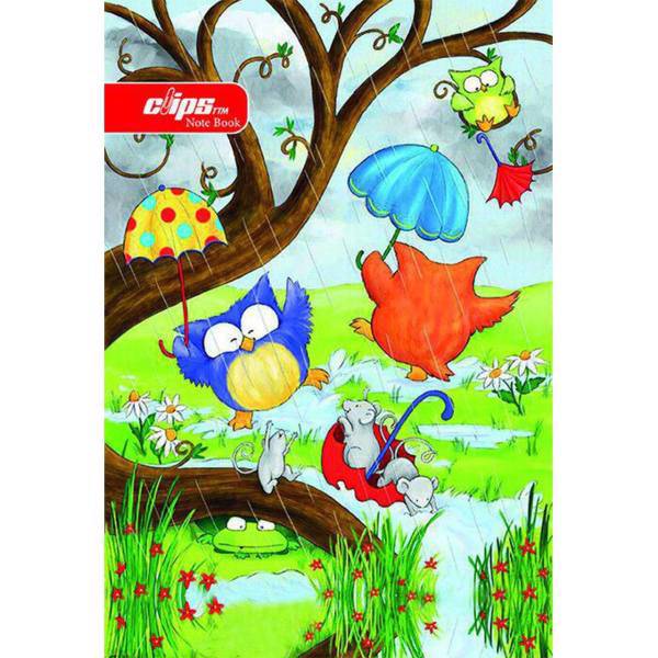دفتر مشق کلیپس طرح جغد، Clips Owl Design Homework Notebook