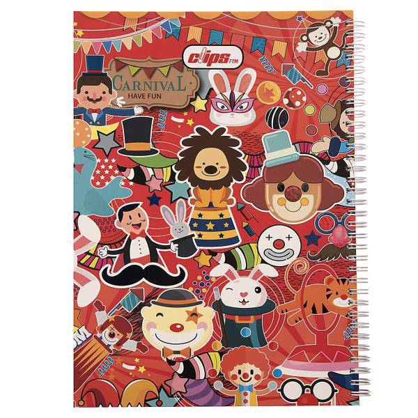 دفتر نقاشی کلیپس طرح کارناوال، Clips Carnival Painting Noebook