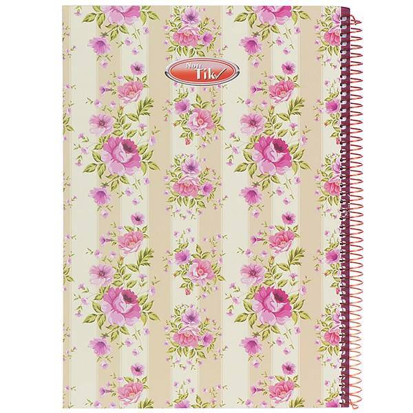 دفتر مشق کلیپس طرح گل رز 100 برگ، Clips Rose Design 100 Sheets Homework Notebook