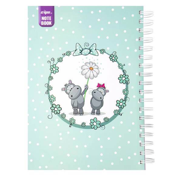دفتر مشق کلیپس طرح اسب آبی، Clips Rhino Design Notebook