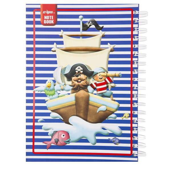 دفتر مشق کلیپس طرح دزدان دریایی، Clips Pirates Design Notebook