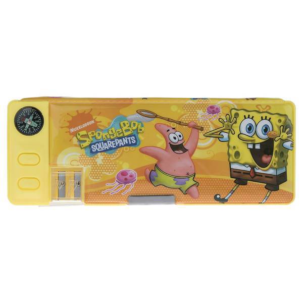 جامدادی مکانیکی مدل Sponge Bob طرح 1 - با قطب نما، Sponge Bob Design 1 Mechanical Pencil Case - with Compass