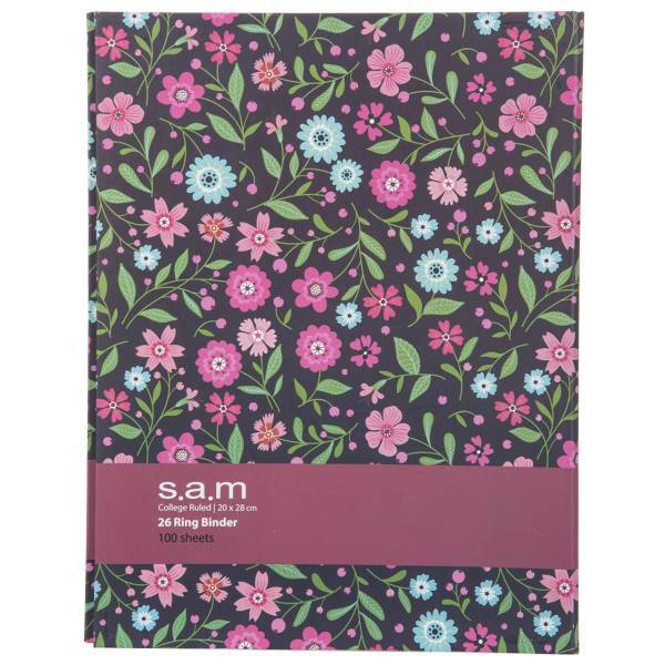 دفتر کلاسوری سم طرح گل، Sam Flower Design Ring Binder Notebook