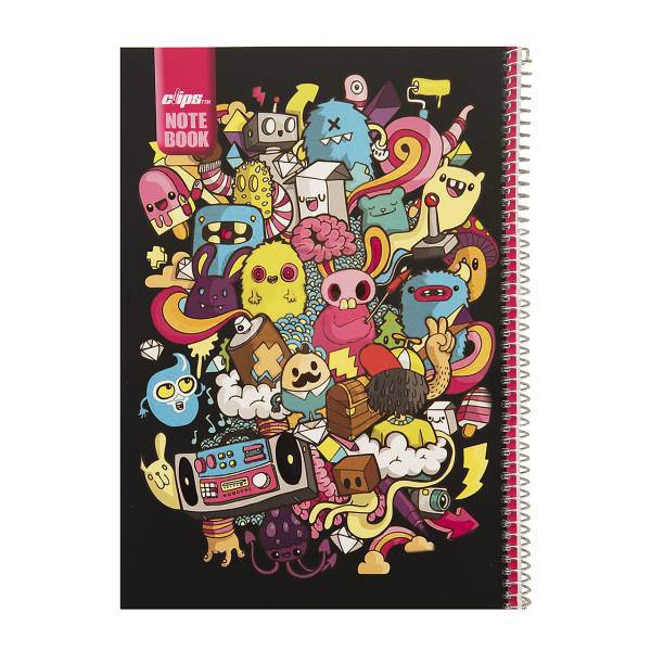 دفتر مشق کلیپس طرح هیولاهای دوست داشتنی، Clips Lovely Monsters Design Notebook
