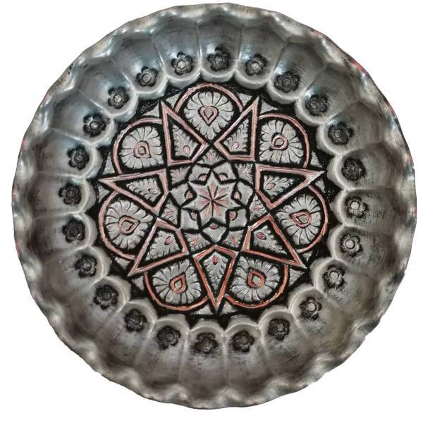 سینی مسی قلمزنی کد AL-80040096 سایز 20 سانتی متر