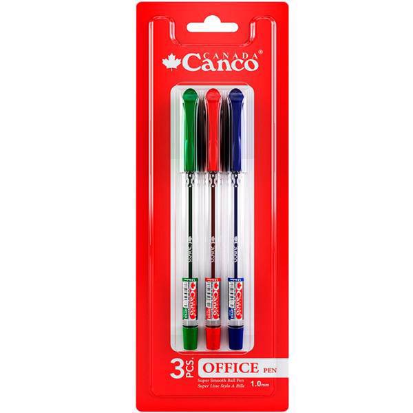 خودکار 3 رنگ کنکو مدل Office، Canco Office 3 Color Pen