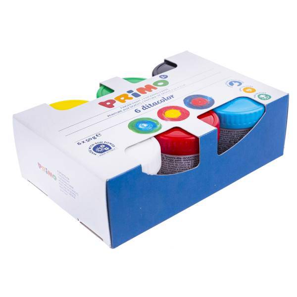 رنگ انگشتی 6 رنگ پریمو مدل 226TD50S، Primo 226TD50S 6 Color Finger Paint