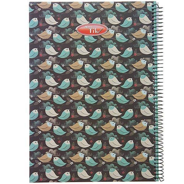 دفتر مشق کلیپس طرح پرنده 100 برگ، Clips Bird Design 100 Sheets Homework Notebook
