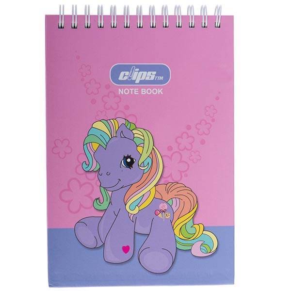 دفتر یادداشت 100 برگ کلیپس مدل پونی، Clips 100 Sheets Pony Design Hard Cover