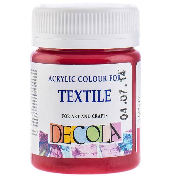 رنگ اکریلیک پارچه دکولا حجم 50 میلی‌لیتر، Decola Acrylic Textile Color 50ml