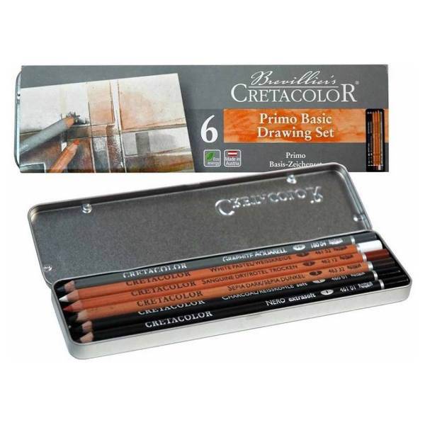 ست طراحی پریمو بیسیک کرتاکالر مدل 40006، Cretacolor 40006 Primo Basic Drawing Set