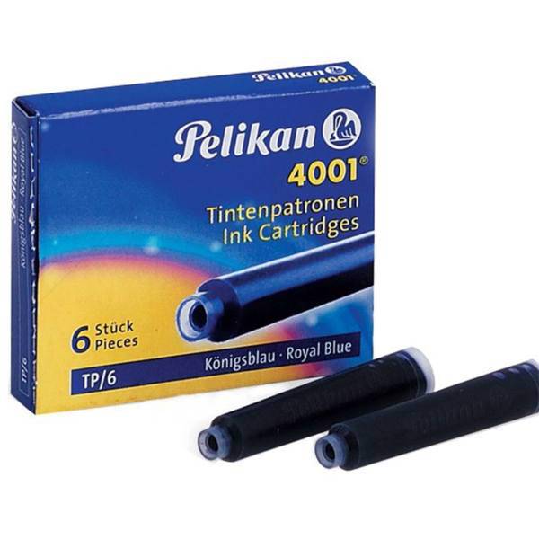 جوهر خودنویس پلیکان مدل 4001 - بسته 6 عددی، Pelikan 4001 Fountain Pen - Pack of 6