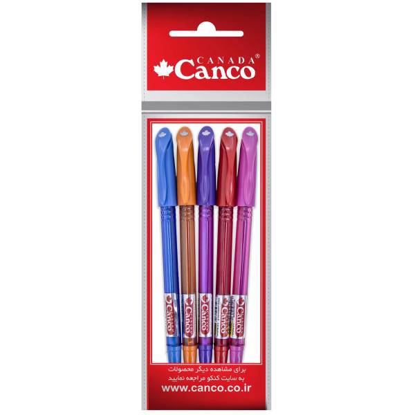 خودکار 5 رنگ کنکو مدل Office، Canco Office Pen Pack of 5