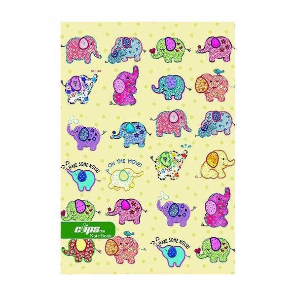 دفتر مشق کلیپس طرح فیل، Clips Elephant Design Homework Notebook