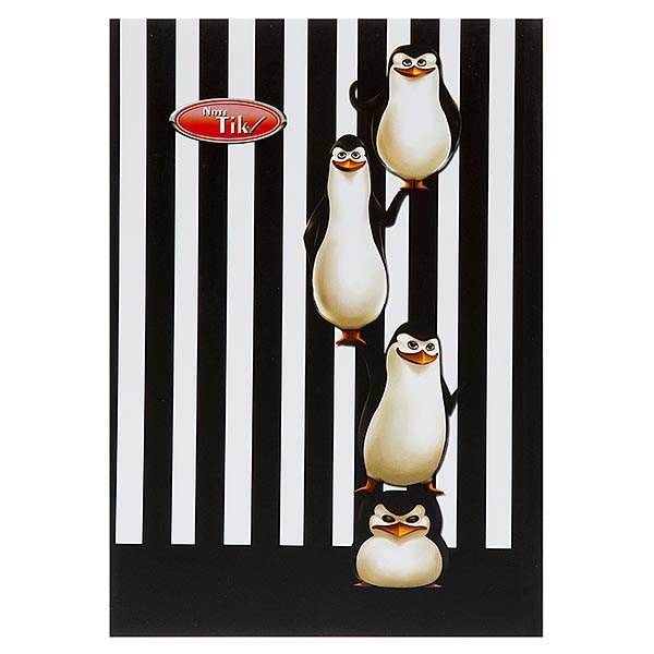 دفتر مشق کلیپس طرح پنگوئن های ماداگاسکار 80 برگ، Clips Penguins of Madagascar Design 80 Sheets English Notebook