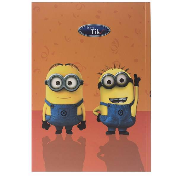 دفتر نقاشی 50 برگ کلیپس طرح مینیون 1 جلد شومیز، Clips 50 Sheets Painting Minion 1 Design Soft Cover Notebook