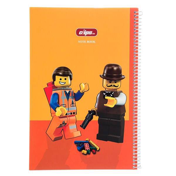 دفتر 100 برگ کلیپس طرح مردان لگویی جلد شومیز، Clips 100 Sheets Ring Cover Lego Men Design Notebook