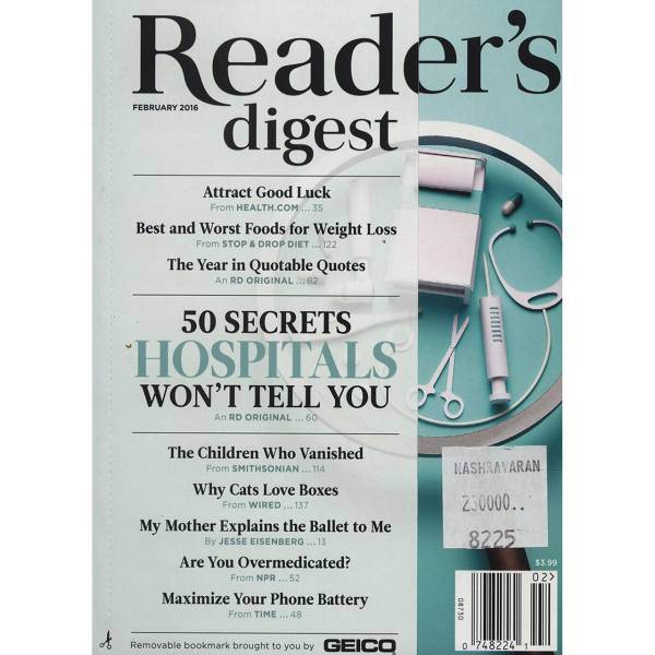 مجله ریدرز دایجست - فوریه 2016، Readers Digest Magazine - February 2016