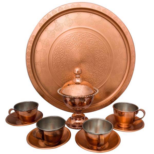 سرویس چای خوری مسی آرت گالری- 11 پارچه مدل A3341