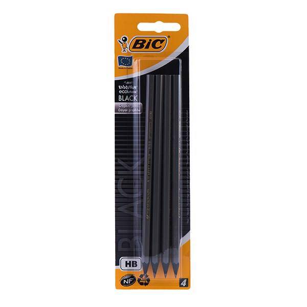 مداد مشکی بیک مدل Evolution Ecolutions بسته 4 عددی، Bic Evolution Ecolutions Pencil - Pack of 4