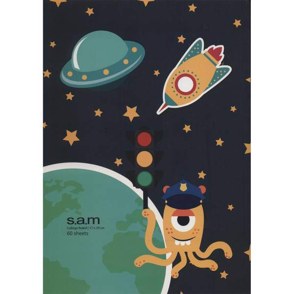 دفتر مشق سم طرح فضایی ها، Sam Aliens Design Homework Notebook