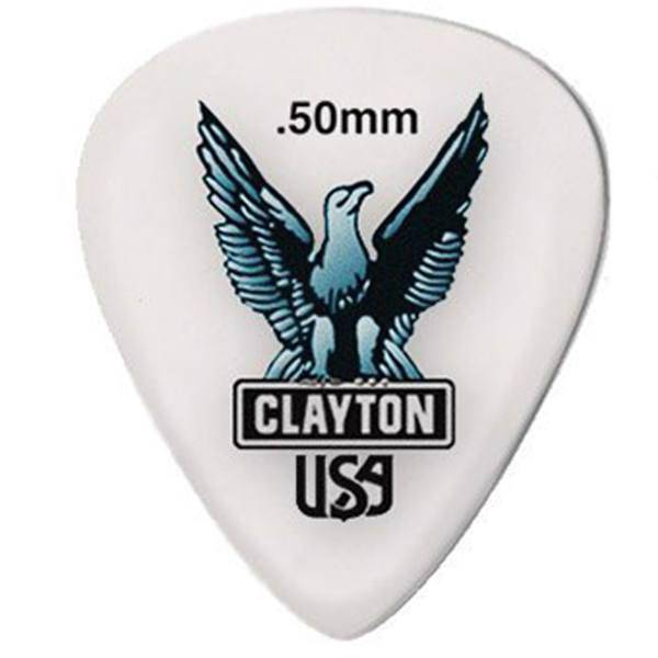 پیک گیتار الکتریک کلایتون مدل Acetal 0.5 mm طرح استاندارد، Clayton Acetal 0.5 mm Guitar Standard Picks