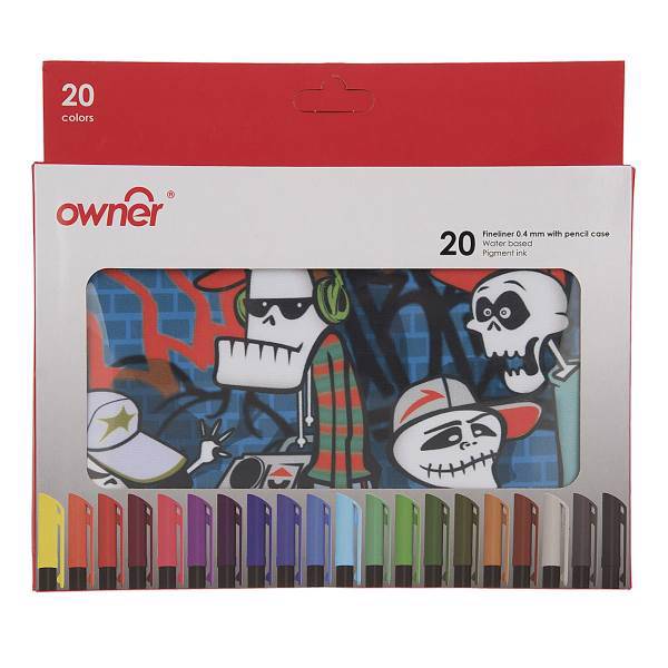 روان نویس 20 رنگ اونر طرح اسکلت، Owner Skeleton Design 20 Color Rollerball Pen