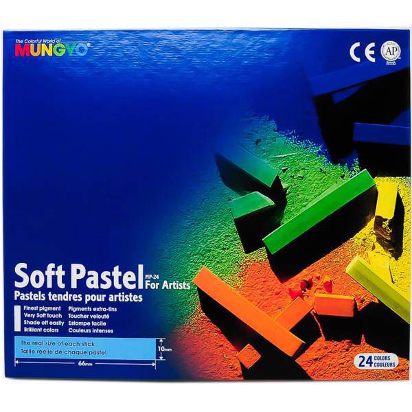 پاستل گچی 24 رنگ مونگیو مدل MP-24، Mungyo MP-24 24 Color Chalk Pastell