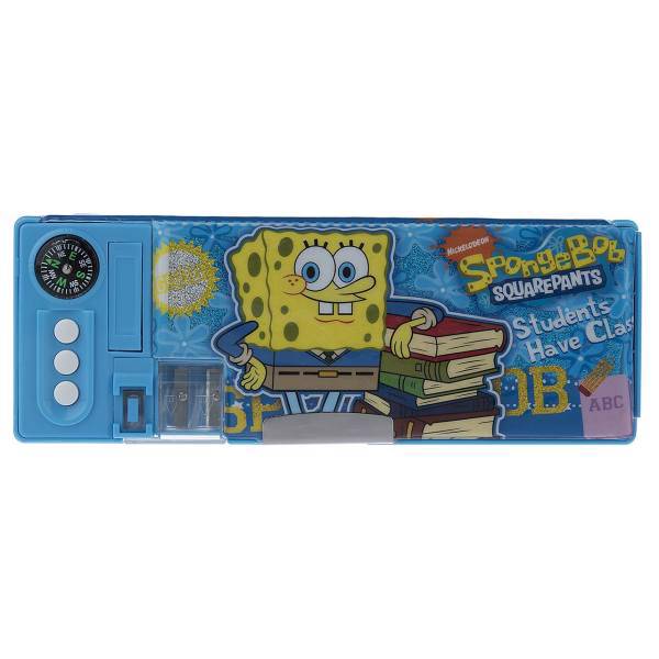 جامدادی مکانیکی مدل Sponge Bob - با قطب نما، Sponge Bob Pencil Case - with Compass