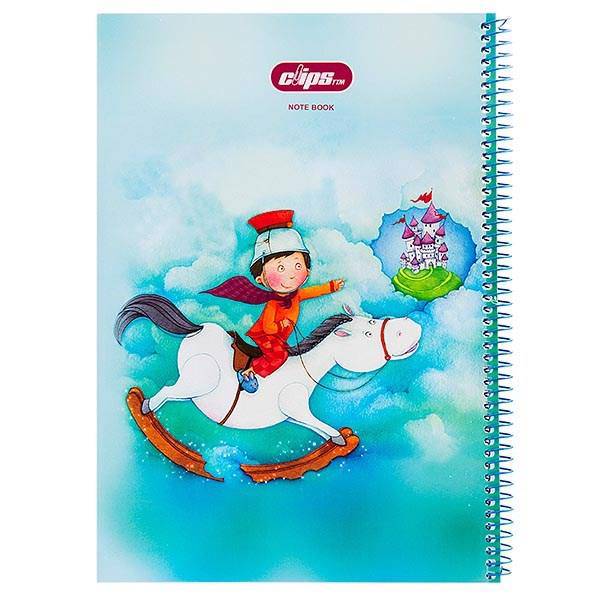 دفتر مشق کلیپس طرح پسر شوالیه 50 برگ، Clips Knights Boy Design 50 Sheets Homework Notebook