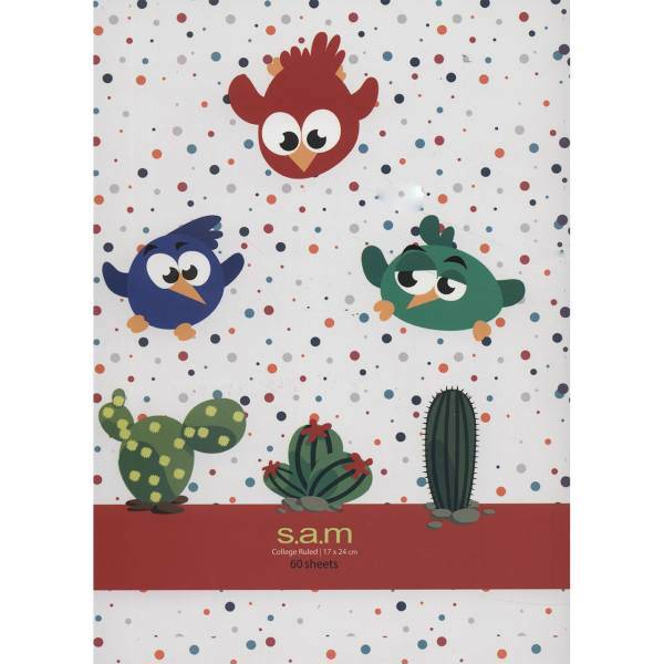 دفتر مشق سم طرح پرندگان خشمگین، Sam Angry Birds Homework Notebook