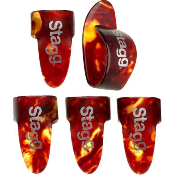 ست پیک پنج انگشتی گیتار استگ مدل FPS-M سایز متوسط، Stagg FPS-M Guitar Finger Pick Set